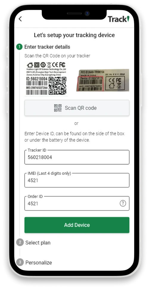 Activate TrackiPro in the Trackimo app