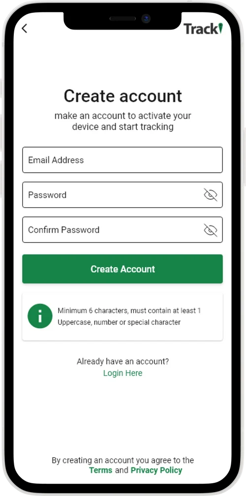 Trackimo account setup