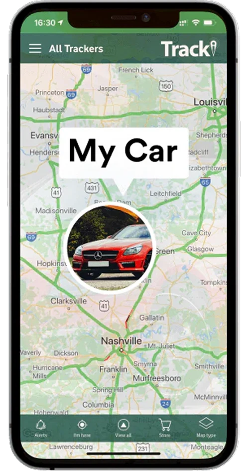 Trackimo GPS tracking map